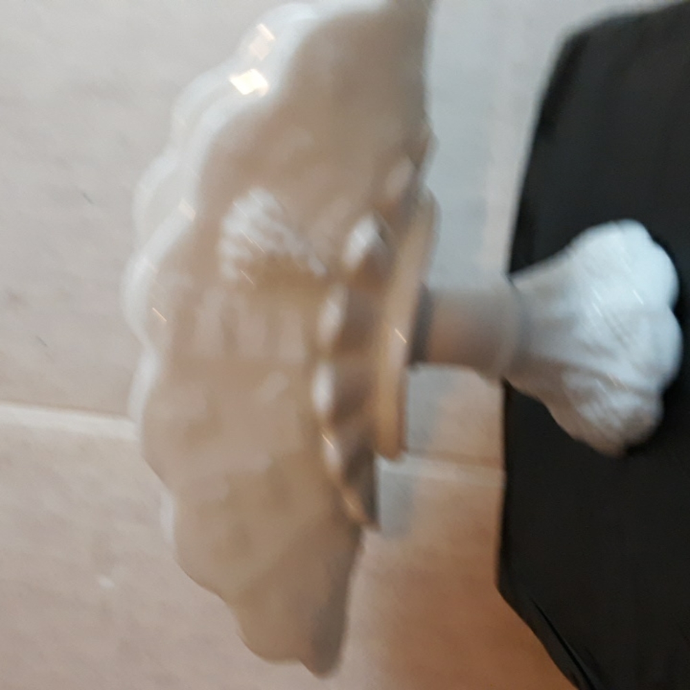 Milk glass fruit bowl
